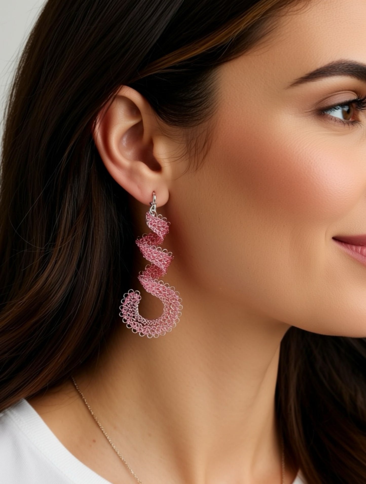 Maxi aretes tejidos