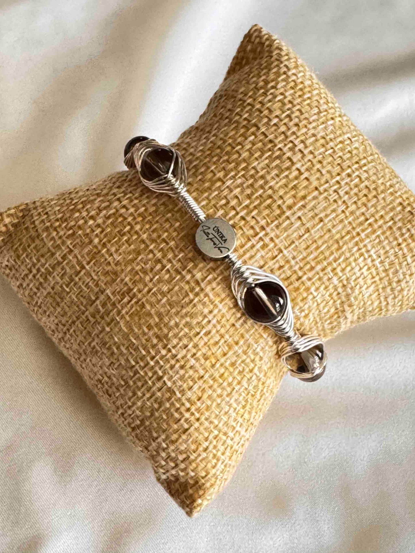 Kano Bracelet - Smoky Quartz & silver-toned copper