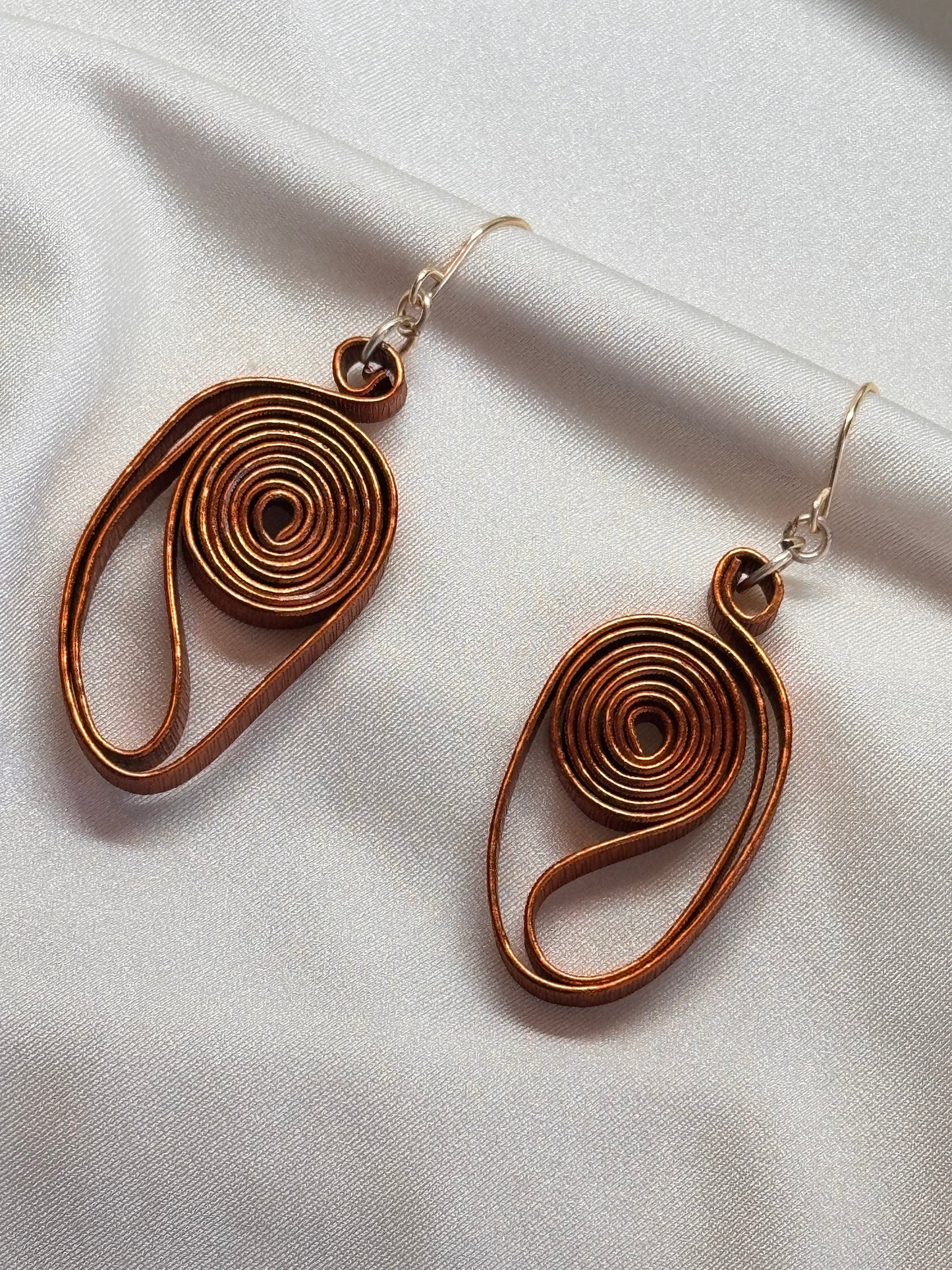 Aretes de aluminio color cobre