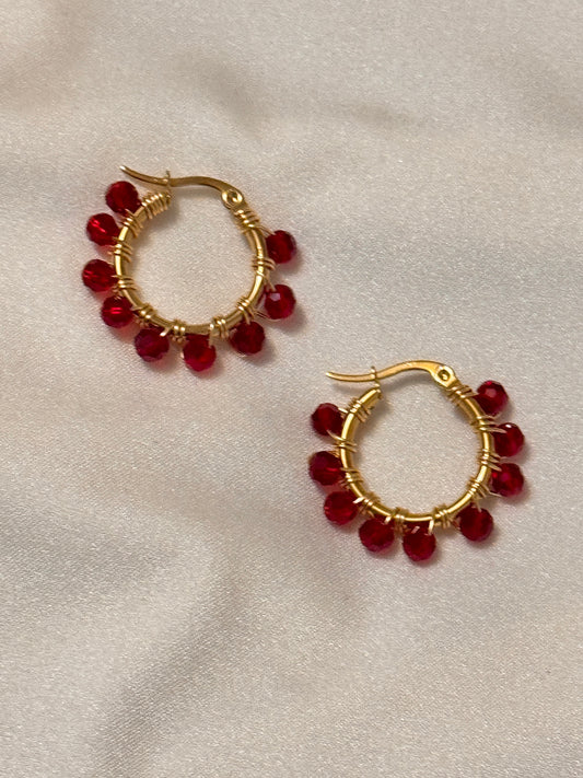 Aretes Rubí