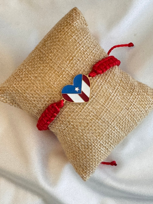 Pulsera en Macramé Bandera PR